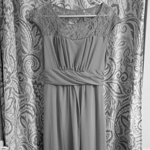 Beautiful Formal Soft Grey Floor length Dress